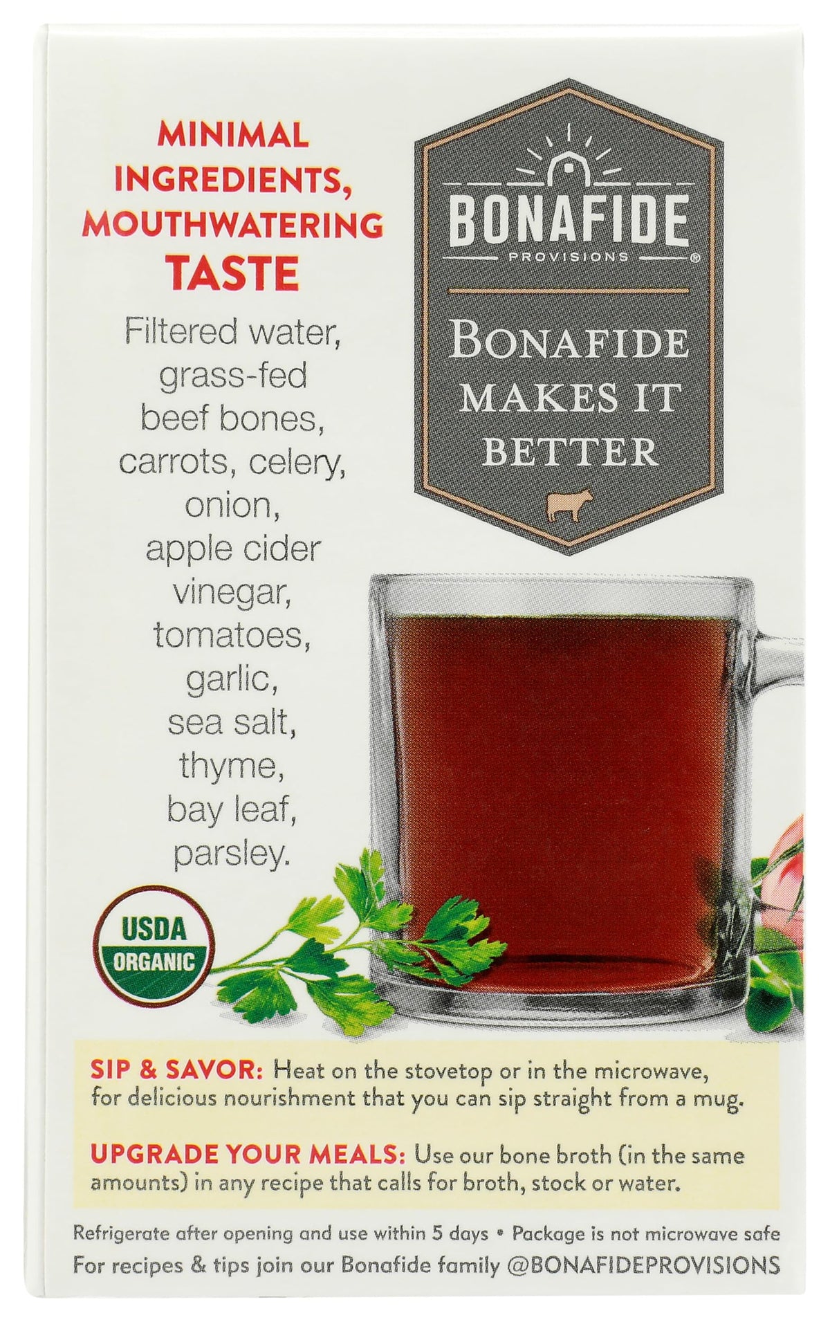 Organic Beef Bone Broth 16.9 Ounce O23167